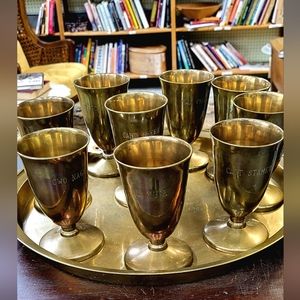 Korean War Goblet and Tray Set